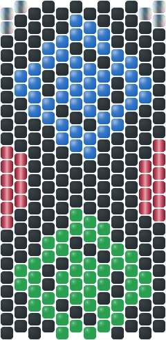 Geometric Diamonds — Peyote bead pattern