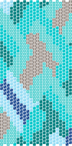 Ocean Depth Weave — Peyote bead pattern