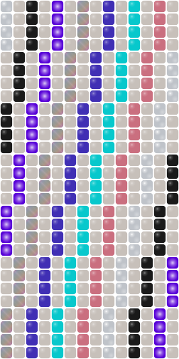 Op-Art Spirals — Herringbone bead pattern