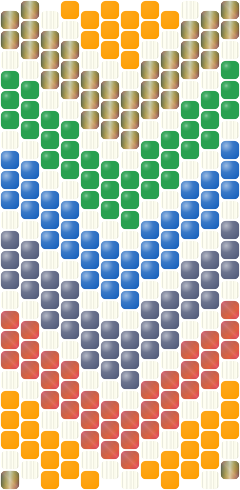 Rainbow Chevron — Peyote bead pattern