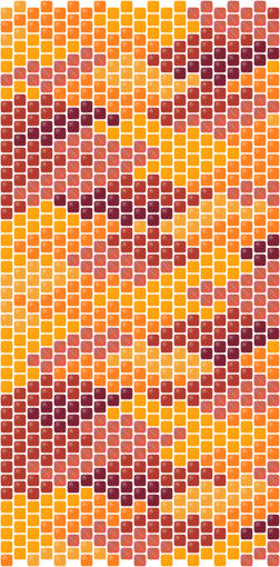 Sunset Cascade Weave — Peyote bead pattern