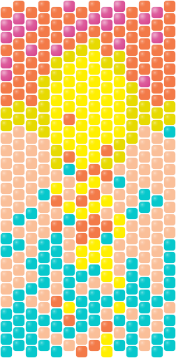 Tropical Sunset Over Water — Peyote bead pattern