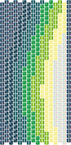 Aurora Ladder — Peyote bead pattern