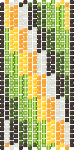 Citrus Steps — Peyote bead pattern