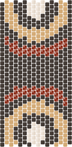 Copper Orbit — Peyote bead pattern