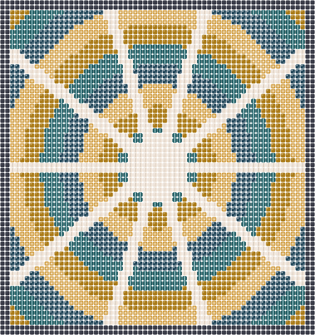 Art Deco Fan — Loom bead pattern