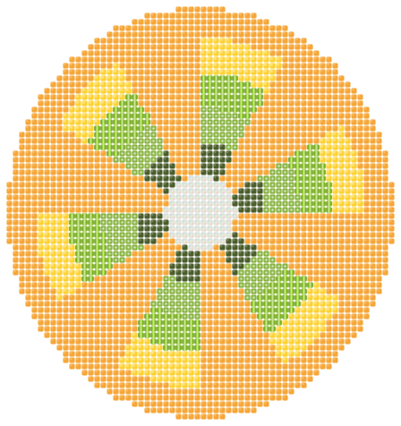 Citrus Slice — Loom bead pattern