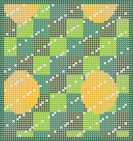 Garden Tile — Loom bead pattern