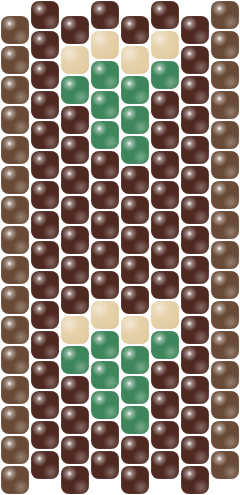 Bronze Heart — Peyote bead pattern
