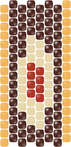 Gilded Solitaire — Peyote bead pattern