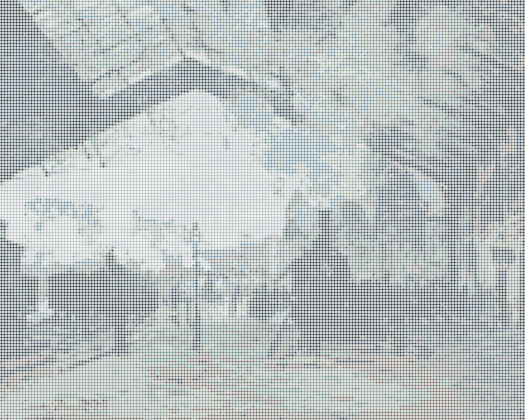 Arrival of the Normandy Train, Gare Saint-Lazare — Loom bead pattern