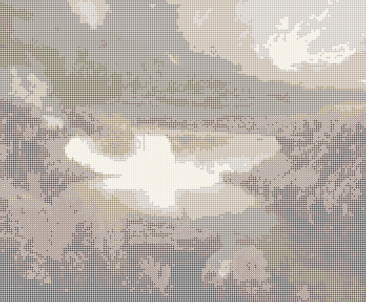 Distant View of Niagara Falls — Loom bead pattern