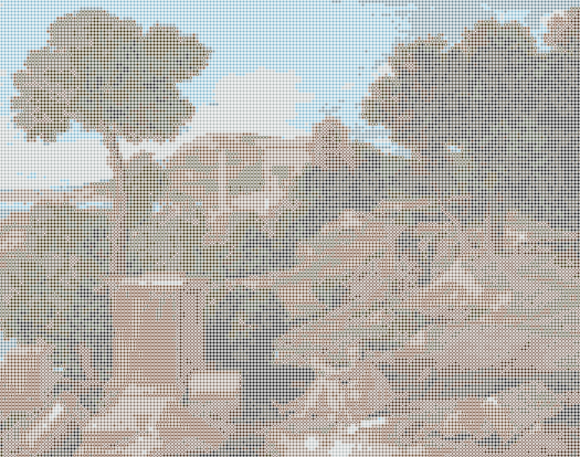 Landscape with Saint John on Patmos — Loom bead pattern