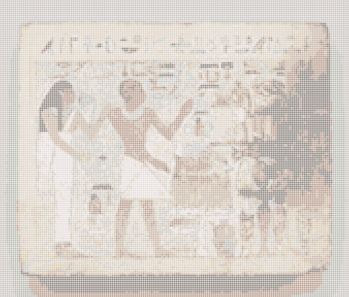 Stela of Amenemhat and Hemet — Loom bead pattern