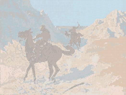 The Advance-Guard, or The Military Sacrifice (The Ambush) — Loom bead pattern