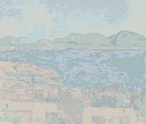 The Bay of Marseille, Seen from L'Estaque — Loom bead pattern