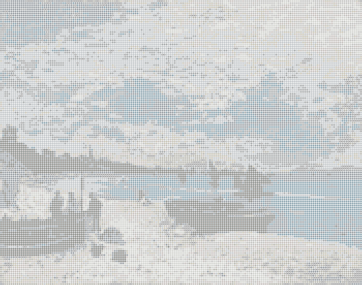 The Beach at Sainte-Adresse — Loom bead pattern