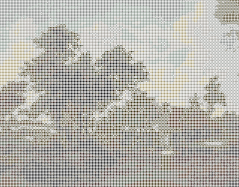 The Watermill with the Great Red Roof — Loom bead pattern