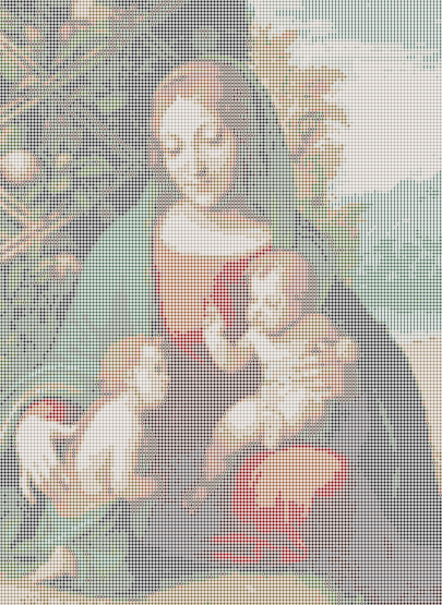 Virgin and Child with the Young Saint John the Baptist — Loom bead pattern