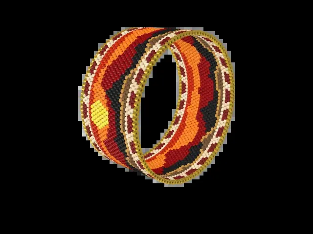 Andean Sunset Weaving bead bracelet pattern preview