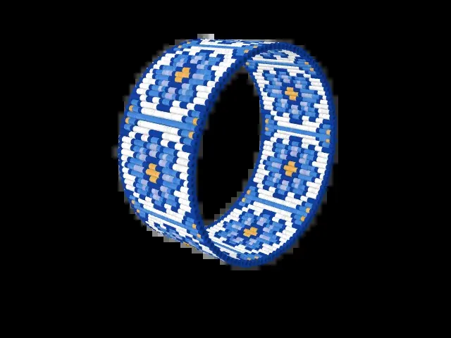 Azulejo bead bracelet pattern preview
