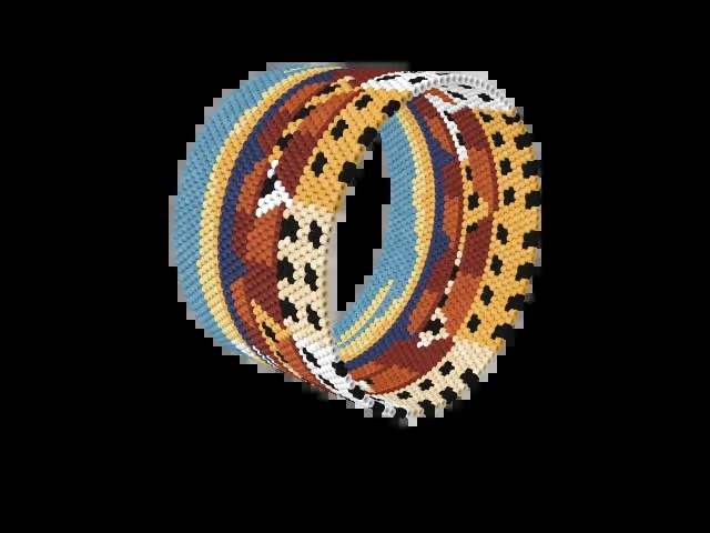 Lisbon Rooftops bead bracelet pattern preview