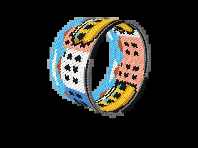 Lisbon Tram bead bracelet pattern preview