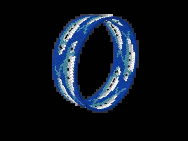 Sardines bead bracelet pattern preview