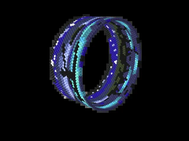 Bioluminescent Bay bead bracelet pattern preview
