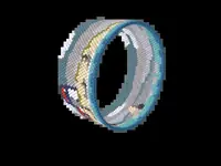Cabo Rojo Lighthouse bead bracelet pattern, colour version 3