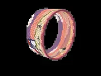 Cabo Rojo Lighthouse bead bracelet pattern, colour version 2
