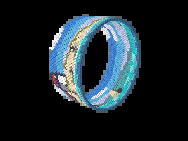Cabo Rojo Lighthouse bead bracelet pattern preview