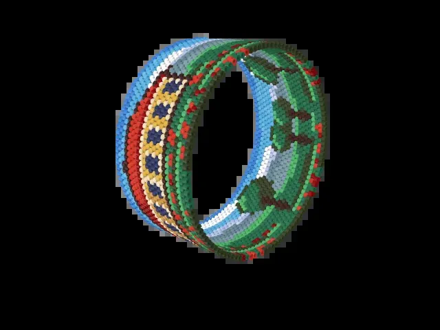 Coffee Hacienda bead bracelet pattern preview