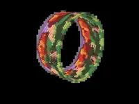 Flamboyán in Bloom bead bracelet pattern, colour version 2