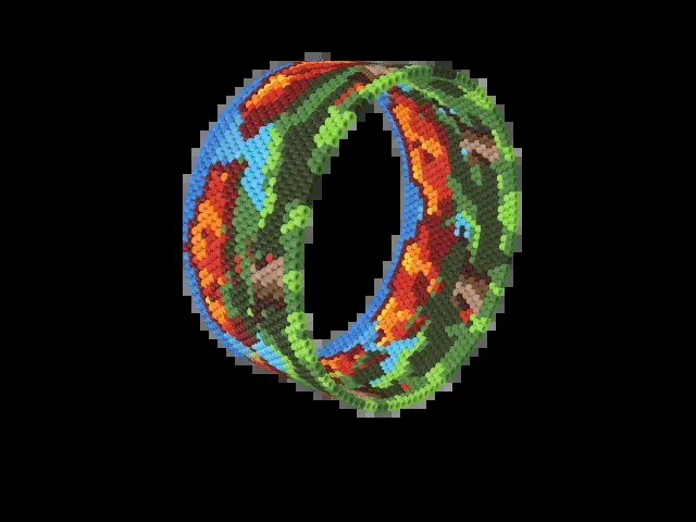 Flamboyán in Bloom bead bracelet pattern preview