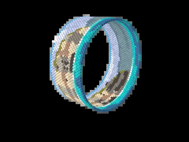 Mona Island Cliffs bead bracelet pattern preview
