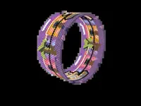 Plaza Fountain bead bracelet pattern, colour version 2