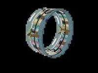 Plaza Fountain bead bracelet pattern, colour version 3
