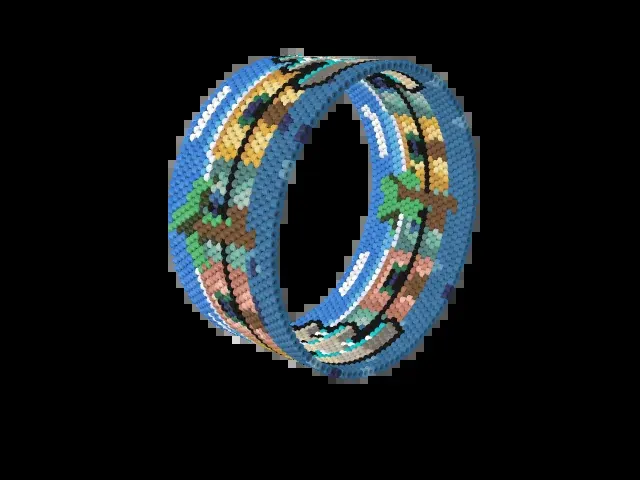 Plaza Fountain bead bracelet pattern preview