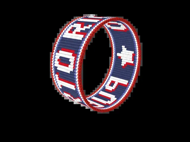 PUERTO RICO bead bracelet pattern preview