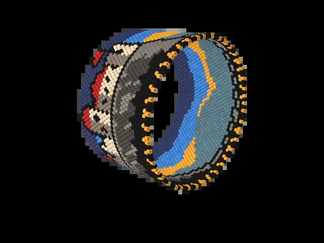 Edinburgh Castle bead bracelet pattern preview