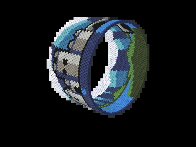Eilean Donan Castle bead bracelet pattern preview
