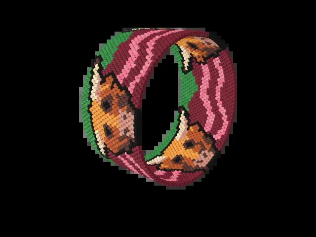 Highland Cow Trio bead bracelet pattern preview