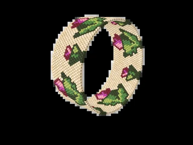 Scottish Thistles bead bracelet pattern preview