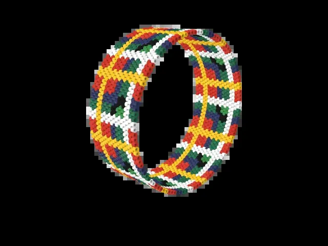 Tartan Plaid bead bracelet pattern preview