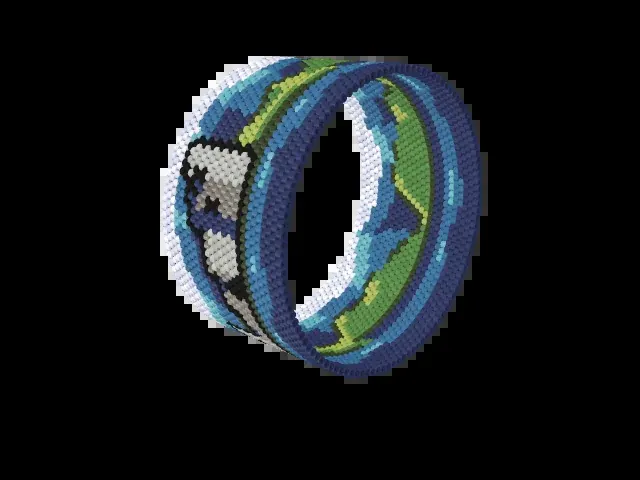 Urquhart Castle, Loch Ness bead bracelet pattern preview