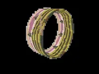Boseong Tea Fields bead bracelet pattern, colour version 2