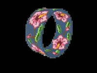 Mugunghwa bead bracelet pattern, colour version 4