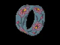 Mugunghwa bead bracelet pattern, colour version 3