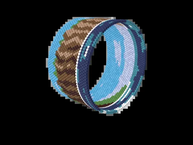 Seongsan Ilchulbong bead bracelet pattern preview
